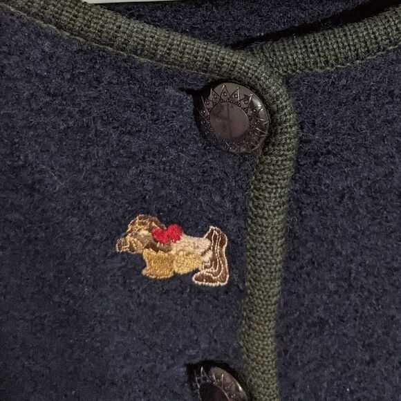 Vintage WOOL knit sweater shacket jacket size M @A - Picture 5 of 10